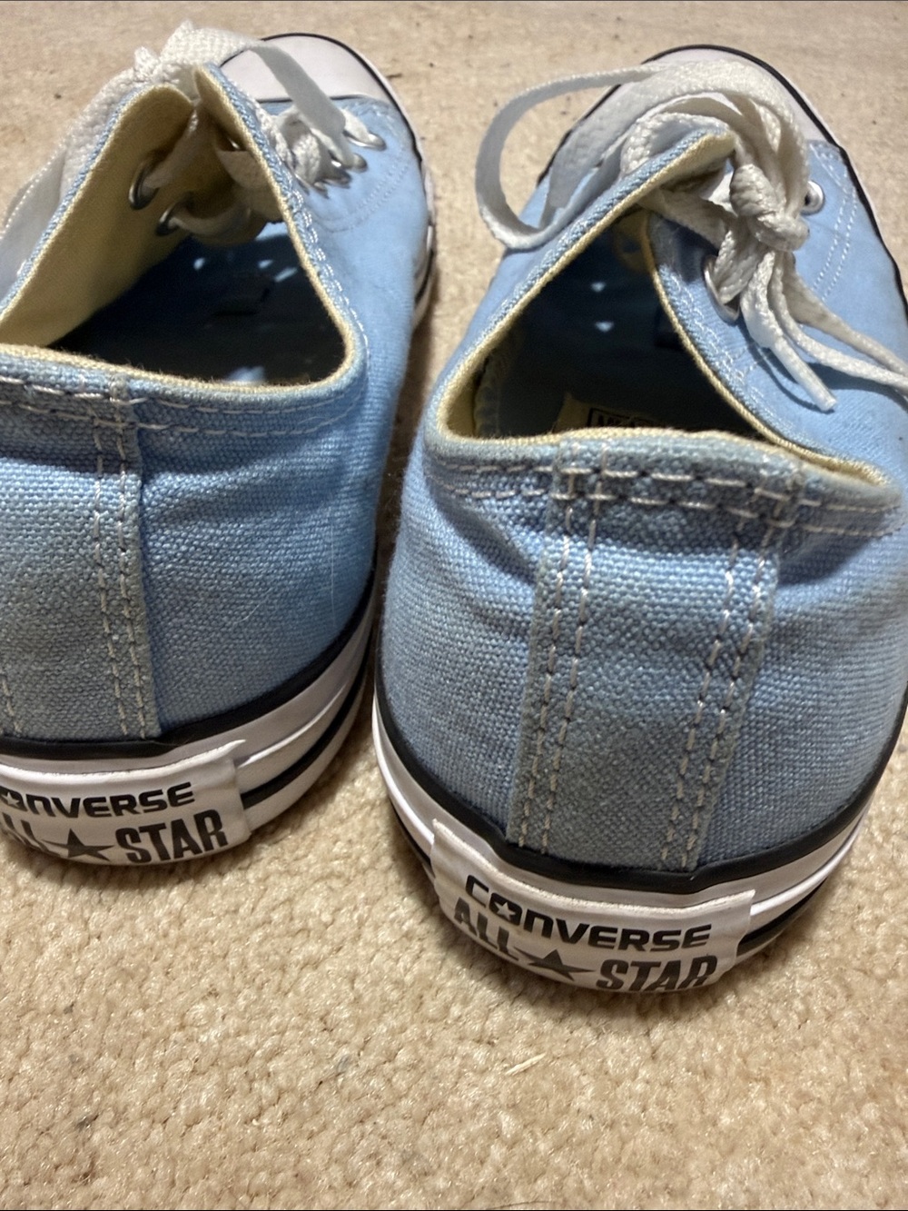 Converse Light Blue Low Top Canvas Sneakers - Picture 3 of 4